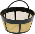 NRP Gold-tone 10cup Mesh Bottom Permanent Coffee Filter Replacement for Drip Coffeemaker Cuisinart GTF-B, Mr coffee & More