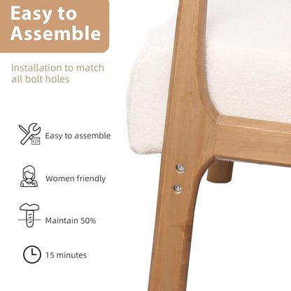 INZOY Mid Century Modern Accent Chair - Image 6