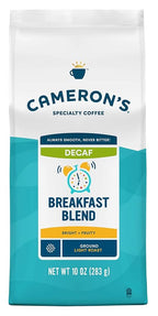 Cameron's Coffee Roasted Ground Coffee Bag, Decaf Breakfast Blend, 10 Ounce, Pack of 6 - NEW