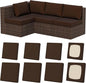 8Pcs Outdoor Cushion Covers, Stretch Patio Furniture Couch Chair Slipcovers | by VORSHAPE
