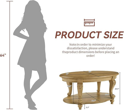 LKTART Round Coffee Table, Victorian Center Table - Image 3