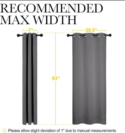 NICETOWN Grey Blackout Curtain Panels - Image 3