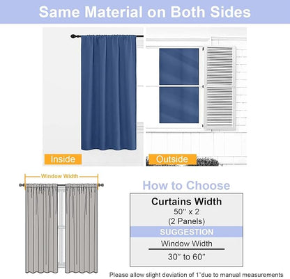 Simplebrand Ava Royal Blue Blackout Curtains - Image 8