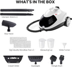 Steam Cleaner Sweepcent 1.5L Steamer for Cleaning Fast Heating 6-in-1 Multi-Surface with 8 Accessories UL499 Certified portable High Pressure Steam Cleaner for Home, Car, Floors, Sofas, Tiles, Grout