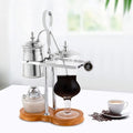 LOYALHEARTDY Vintage Siphon Coffee Maker, Belgian Luxury Syphon Coffee Machine with Royal Family Temperament, Silver Retro Royal Family Balance Siphon Coffee Maker Siphon Brewer Vintage Coffee Pot