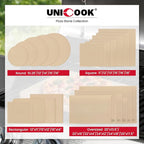 Unicook 2 PCS Pizza Stones Set, 12 Inch Square Pizza Stone for Oven and Grill, Cordierite Baking Pan for Crispy Crusts, Thermal Shock Resistant, Including Dough Scraper