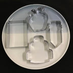 Back to School Cookie Cutter Set-4 Piece-Bag, Book, Apple, Pencil Fondant Biscui Cutters