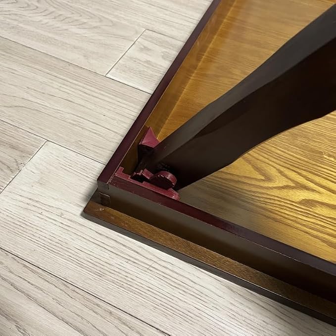 Rustic Wooden Korean Coffee Table Folding Legs 24 x 24 inches - Image 6
