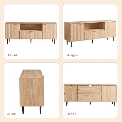 Okvnbjk Modern TV Stand for 65 Inch TV, TV Consoles for Living Room, Media - Image 6
