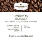 Fresh Roasted Coffee, Organic Honduran Marcala | USDA Organic, 100% Single Origin, Kosher | Medium Roast 72 Pods for K Cup Brewers