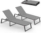 Aluminum Chaise Lounge Chair Outdoor, Foldable& No Assembly Patio Pool Lounge by Oasbira