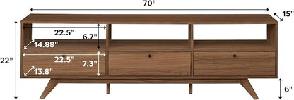 Walker Edison Kimi Mid Century Modern Minimalist Drop-Down Door Stand - Image 4