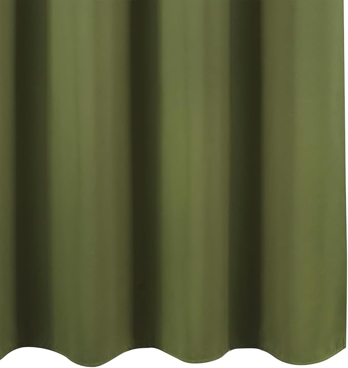 Blackout Curtains 52 x 120 Inch Long Olive Green Curtains Set of 2 Panels Room - Image 8
