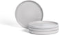 Stone Lain Haven Modern Stoneware 4 Piece Salad Plates Sets, Dish Set for 4, Reactive Glaze Grey