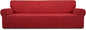 Easy-Going Stretch 4 Seater Oversized Sofa Couch Cover Christmas Red | 1-Piece by Easy-Going