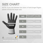 PROMEDIX P Nitrile Coated Work Gloves,MicroFoam Safety Work Gloves Men,Seamless Knit Nylon&spandex Gloves with Grip