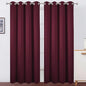 Blackout Curtains 52 x 120 Inch Long Burgundy Red Curtains Set of 2 Panels Room by Lemomo