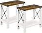 GAZHOME Farmhouse End Table for Small Spaces, Narrow Side End Table by GAZHOME