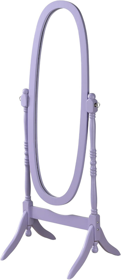 Roundhill Furniture Traditional Queen Anna Style Wood Floor Cheval Mirror - Image 4