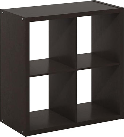 Furinno CUBICLE Book Shelf, 4-Cube Bookshelf, Extra Thick Frame Reversible - Image 10