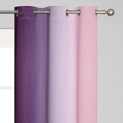 Pink and Purple Ombre Blackout Curtains - Image 4