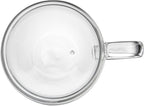 Restaurantware-Forma Professional 5.1 Ounce Glass Coffee Cups, 12 Insulated Coffee Cups With Handle - Dishwashable, Reusable, Clear Double Wall Beverage Tumblers, Freezable, For Hot Or Cold Beverages