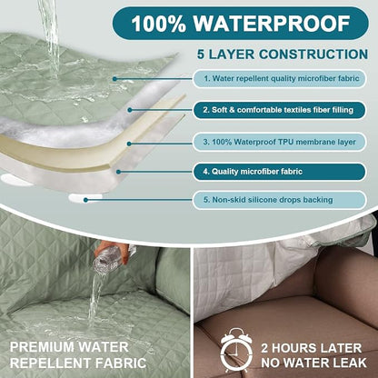 Turquoize 100% Waterproof Couch Cover Sofa Covers - Image 3