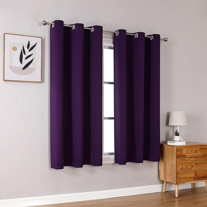 ChrisDowa Blackout Curtains for Bedroom and Living Room 45 Inches Long | 2 - Image 6