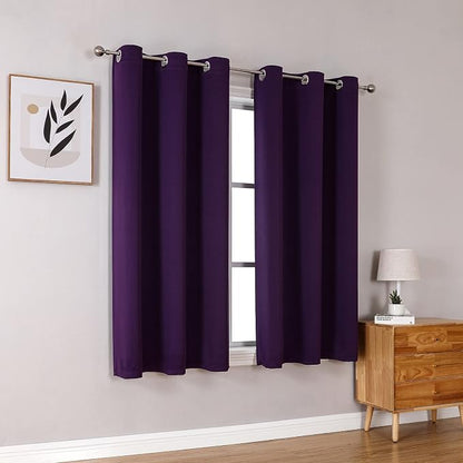 ChrisDowa Blackout Curtains for Bedroom and Living Room 45 Inches Long | 2 - Image 6