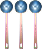 HARFINGTON 3pcs Coffee Scoop Spoon 2tbsp (6tsp, 30ml) 304 Stainless Steel Long Handle Teaspoon/Tablespoon Measuring Spoons Scoops for Tea Sugar Kitchen, Multicolor