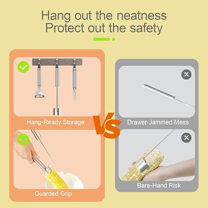 (3Pcs) Corn Cob Peeler, Corn Stripper, Corn Holder, Corn Peeler for Corn on the Cob, Corn Cob Stripper Tool, Efficient Design Perfect for Dining Enthusiasts