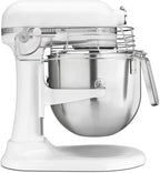 KitchenAid KSMC895WH 8-Quart Commercial Countertop Mixer with Bowl-Guard, 10-Speed, Gear-Driven, White