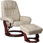 Benchmaster Kyle Taupe Swivel Faux Leather Recliner by Benchmaster
