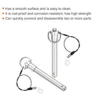 uxcell 2 Pcs Quick Release Pin, 1/2" x 3" (Dia. x L) Push-Button Ball Locking Pin, 304 Stainless Steel, Silver