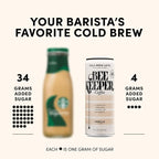 Beekeeper Coffee Cold Brew Vanilla Latte with Oregon Honey, 8 fl oz cans (Pack of 12), Ready-to-Drink, 125mg Natural Caffeine