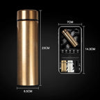 Water Bottle with LED Temperature Display,Double Walled Vacuum Insulated Water Bottle,Stainless Steel Sports AutomotiveTravel Mug,BPA-free Leak Proof Keep Cold and Keep Warm 12H