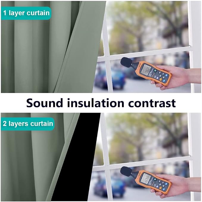 NICETOWN Full Shading Curtains for Windows, Super Heavy-Duty Black Lined - Image 4