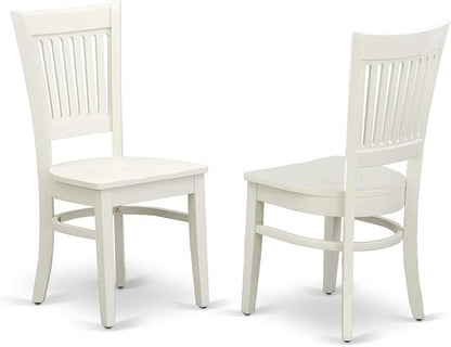 East West Furniture NDVA5-LWH-W 5 Piece Dining Table Set - Image 4