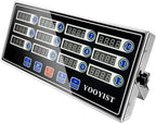 Commercial Kitchen Timers 12 Channel Stainless Steel LED Digital Timer Reminder Function, Loud Alarm, Black