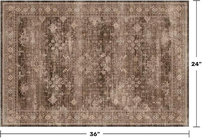Boho Taupe Brown 2x3 Entryway Rug - Image 2
