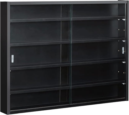 HOMCOM 5-Tier Display Cabinet, Glass Door Cabinet by HOMCOM