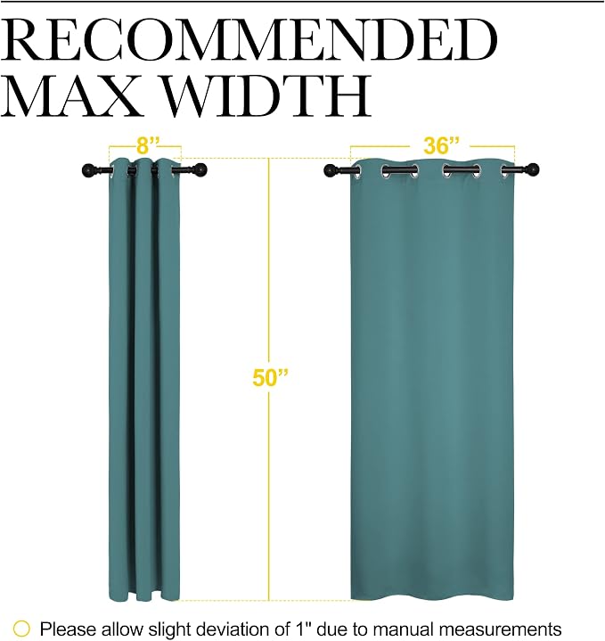 NICETOWN Short Kitchen Blackout Curtains, Thermal Insulated Solid Grommet - Image 7