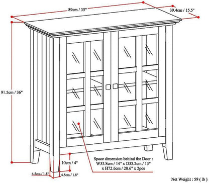 SIMPLIHOME Acadian Storage Cabinet - Image 2