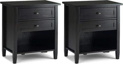 SIMPLIHOME Warm Shaker Solid Wood 24 inch Wide Transitional-Style Bedside by SimpliHome