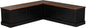 Linon Harris Black and Walnut Backless Kitchen Dining Nook by Linon