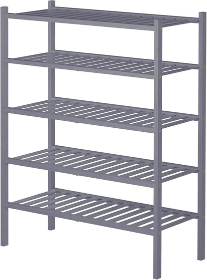 ROMGUAR CRAFT 5 Tier Bamboo Shoe Rack - Image 6