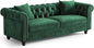 ONBRILL 82 Inch Chesterfield Sofa, 23 Inch Deep Seat Velvet Couch by ONBRILL