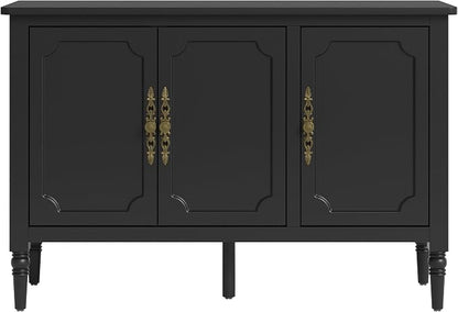 FansaFurn 3-Door Cabinet with Adjustable Shelves, Accent Sideboard with Turned - Image 9
