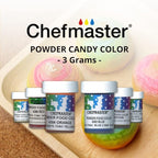 Chefmaster Blue Dry Powder Candy Color | Vibrant Shades | Chocolate, Macarons, Fondant | Decorating | Professional-Grade Dye | Easy-to-Use | Manufactured in USA | 3 grams