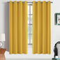 Yakamok Room Darkening Curtains 52x63 inch Long Mustard Yellow-Living Room | 2 by Yakamok
